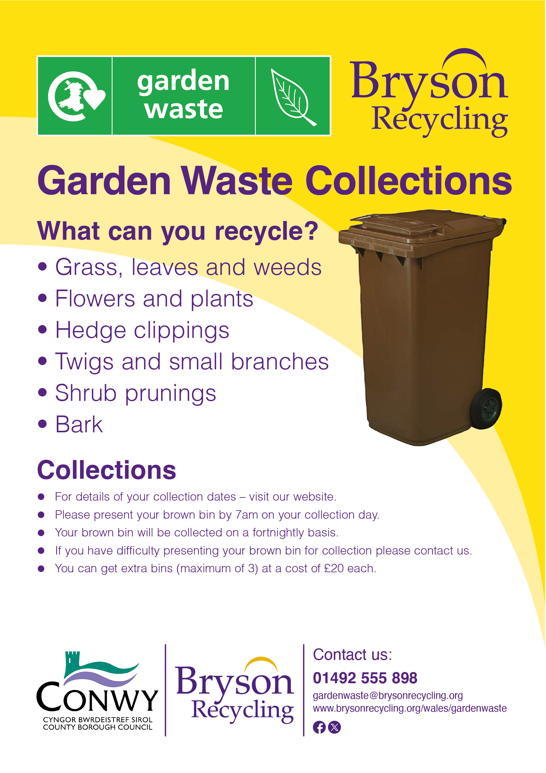 Your brown garden waste bin, Your bins